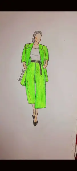casual design💚#fashion #drawing #draw #designer #fashondesign #outfit #fashionista #art #sketch #sketchbook