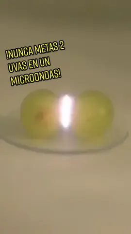 Esto pasa si colocas 2 Uvas en un microondas! ⚠️ #experimento #tiktokinforma #cosasquenosabias