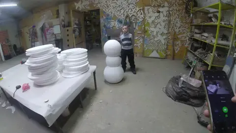 Сделали с сыном снеговика для школы #realdecorator #decor #декор #артобъект #скульптура #своимируками #снеговик #новыйгод #нг #нг2022 #челябинск #74