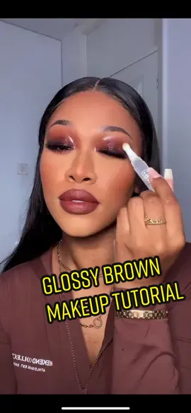 Eye gloss!😍🤤 #glossyeye #eyegloss #blackgirlmakeup #makeuptutorial #Tigerpigdance