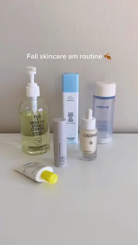 fall am skincare routine 😮‍💨 #skincare #skintok #fallroutine #fallskincare #amskincare