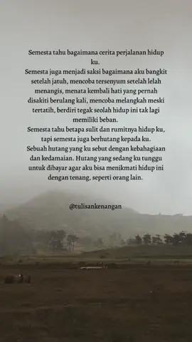 Semesta, bayar hutangnya kontan ya, jangan nyicil #quotes #fyp #viral #xyzbca #tulisankenangan