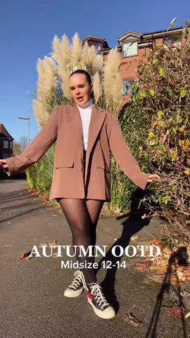 Quick OOTD I’m so obsessed with this blazer 🧸☕️ #chocolateaestethic #neutralstyle #midsizetiktok #size12to14 #fallfashion2021 #stylenotsize