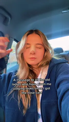 WHY DO OLD WOMEN LOOK AT ME LIKE IM RUNNING AROUND WITH A LOADED WEAPON ITS A NOSE CAST?!?!  #foryoupage #ASOSChaoticToCalm #foryou