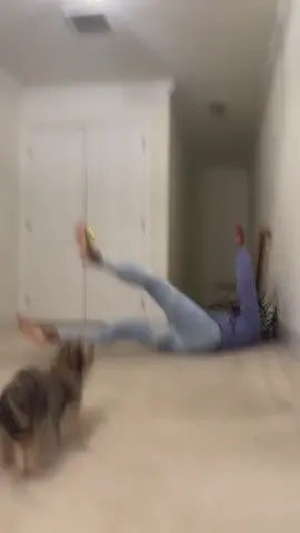 LOL this was the first trial. The end is so funny Chanel 🐶ran over when she fell😭😭 Sess got JIGGY here too #fyp #dollagirl #lit #getintoit #dance