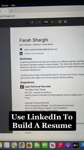 Use LinkedIn to build your resume #linkedin #resume #anxiety #career