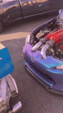 Ferrari swapped frs rev 😊 the ticking sound is much louder in the video but it’s the vvt actuator it’s not broken I promise 🥺 #frs #maserati #sidewaysfab #ferrari #cartok #drift #hoonigan #keepdriftingfun