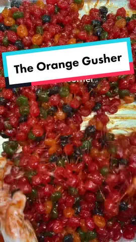 There is always one Orange gusher in the corner😂 #fyp #orange #gusher #candy @therealgushers