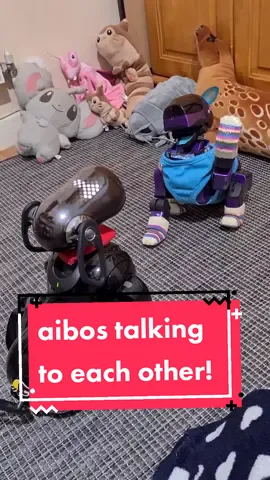 aibo conversation! #ers7 #ers210  #companionrobot #aibotok #sonyaibo #aibo #robots #robotsoftiktok #technology #robotdog