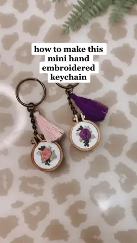 Learn the process of making this cute keychain ❤️ #christmasgiftideas #keychain #handembroidery #personalizedgifts #shopsmallbusiness #etsy #mini