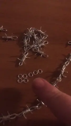 i wanted a barbed wire necklace, didn’t want to buy it :> its always a vibe at 1 am huh? #SmallBusiness #altjewelry #necklacemaking