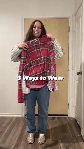 3 ways to wear for Christmas #plaidshirt #victoriasecret #plaid #outfitoftoday #stylingideas