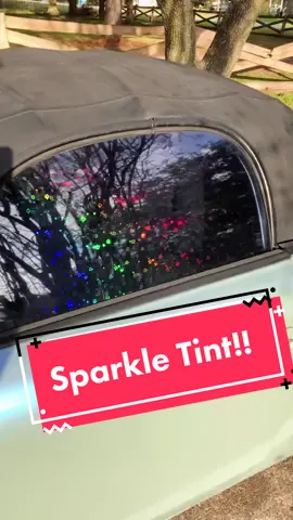 @iinabina Got some Holographic Glitter tint. #car #cars #carsoftiktok #toyota #mr2 #spyder #jdm #tuner #wrap #tint #glitter #sparkle #DIY