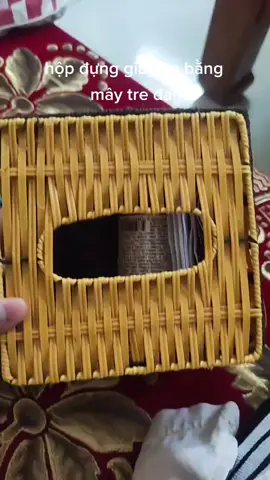 hộp đựng giấy ăn mây tre đan@shopee_vn #shopeecheck #thanhquatangt12