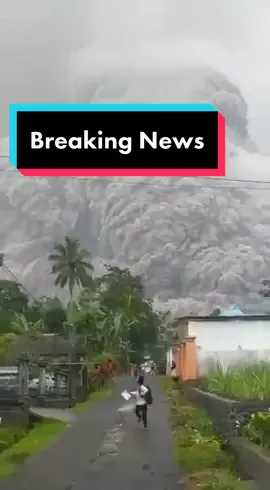 BREAKING: Terrifying scenes in East Java as Mount Semeru’s eruption sends a wall of hot clouds hurtling towards villages. Stay safe 🙏 #mountsemeru #volcano #breaking #news