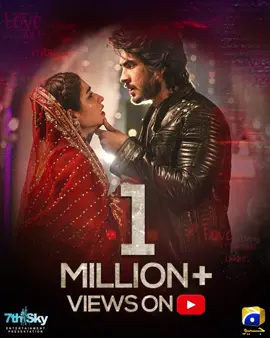 #Ruposh OST crossed 1 million views on YouTube!! #GeoEntertainment #7thSkyEntertainment #HaroonKadwani #KinzaHashmi @7thskyentertainment