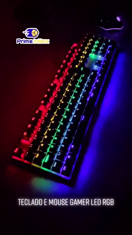 Kit Teclado e Mouse Gamers Led RGB, Linha Professional, com 12 opções de iluminação, e modo tecla iluminado para jogos #tecladogamer #tecladomecanico #tecladobrilhante #tecladoled #tecladogaming #teclado