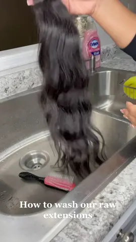 How to wash our raw SEA hair extensions!✨ #luxuryhairextensions #blackgirlluxury #rawhair