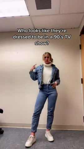 Friends, Full House or Boy Meets World 😤 #90sfashion #doubledenim #doubledenimdays #90s #90sbaby #90sbabies #90soutfits #90soutfitsinspo