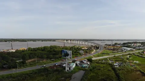 Đầu Cầu Mỹ Lợi hướng Long An sang Gò Công #tiengiang #gocong #caumyloi #go #travel #xuhuong #view #bridge #xem #xemnha