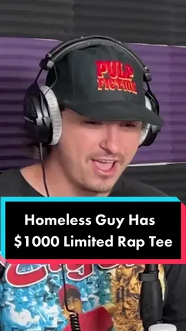 Trading a Homeless Man a His Shirt and Cigarettes for a $1000 Rap Tee #podcast #trending #fyp #vintage #Lifestyle
