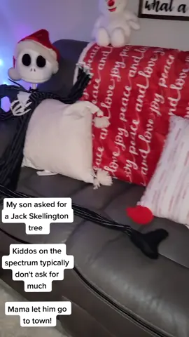 Jack Skellington Christmas tree ?  #jackskellington #nightmarebeforechristmas #obsessed #beyou #autismawareness