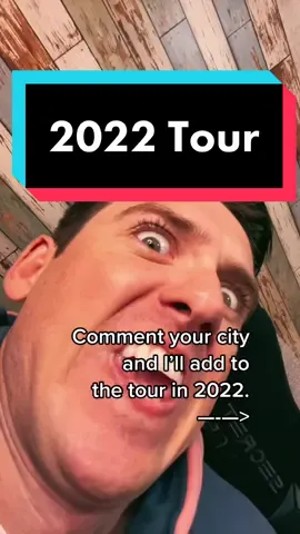 I bet it’s Tokers. Anyway, drop your city in the comments! I’ll see you in 2022. 😎 #happyholidays #fyp #tour #comedian #standup