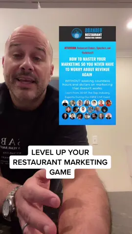 Click the link in my bio to register #restaurantmarketing #restaurantowner #digitalmarketing #restaurantconsultant @revciancio @shawnpwalchef