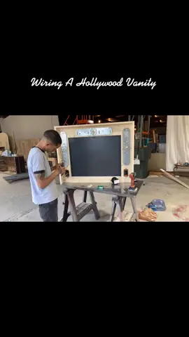 Wiring A Hollywood Vanity #vanitymirror #hollywoodvanity #fyp #foryourpage #lights #mirror #studio #makeup #glam #motd #OOTD #mua #beauty #ikeahack