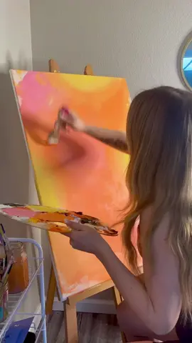 the feminine energy I put into this painting 🌟 #femalepainter #paint #painting #acrylicpainting #painting #artistsoftiktok #arttimelapse