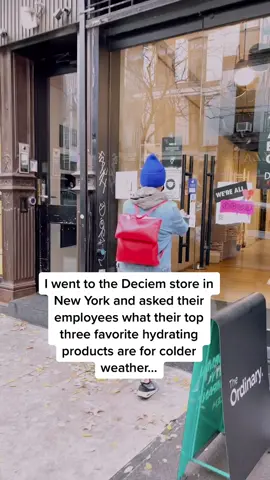 I went to the @DECIEM store in NY and asked their employees what skincare they recommend for colder weather! This is what they said. #fyp #deciem