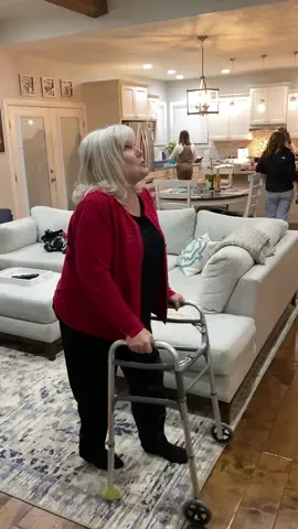 My amazing mom got a knee injury over Christmas. She was a good sport. #grandma #grannytiktok #happyholidays #kneepain