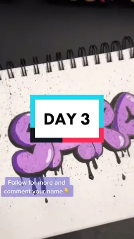 Wanna your name drawn? Comment #name #drawing #graffiti #lettering #purple #sara #posca #handdrawn #series #drip #dripeffect