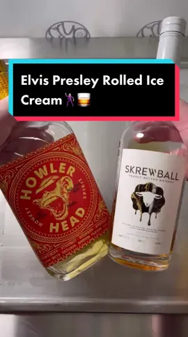 Elvis Presley Rolled Ice Cream! FOLLOW IF YOU THOUGHT ALCOHOL COULD NOT FREEZE! Tag @danawhite down below! #icecreamrolls #howlerhead #Viral #Fyp