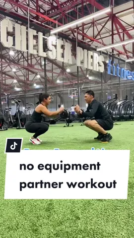Try this no-equipment partner workout with family or friends 👯🔥 (featuring Chelsea trainers Gaby and Cody!) #FitTok #Fitness