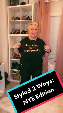 3 Words: Sequin Flare Pants! ✨Sparkle✨ on my friends! #EveryKiss #YerAWizard #FritoLayRickRoll #nyelook #sequins #eloquii #amazonfinds #wardrobestylist #curvy #curvyfashion #style
