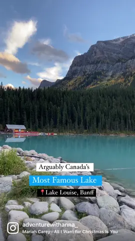 I can’t believe it’s really this blue🏔#canadianrockies #banffnationalpark #banff #lakelouise #visitcanada #alberta #nationalparks #hiketok #hikemore
