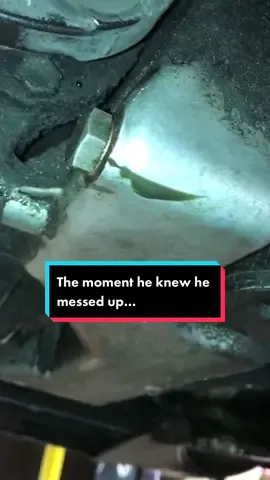 The moment Mike realized he broke his BMW e30 oil pan. Even our employees make mistakes 🥲 #fcpeuro #oops #e36 #oilpan #Walter