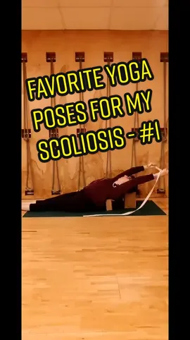 One of my fave poses for scoliosis. #scoliosis #yoga #iyengarstyle #iyengar #iyengaryoga #yogaforscoliosis #backcare #yogaforbackpain #denver