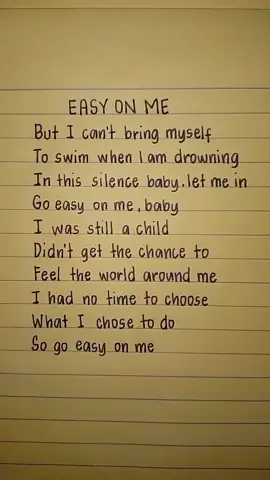 Duet this! Easy on me- adele #fyp #goaljune #handwriting #sephiessquad #duet