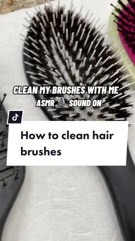 How i clean my hair brushes 🧼 #hairbrush #curlyhair #wavyhair