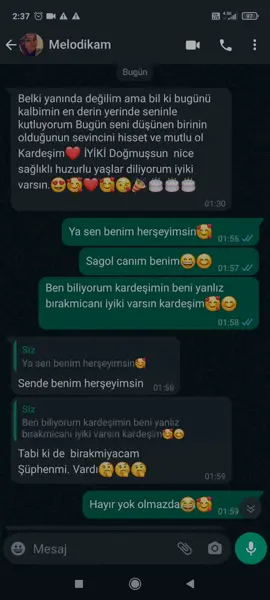 her şekilde yanımda olan kardeşim iyki var bana bu dünyada verilen en büyük hediye senin varlığın#duğumgünü #niceseneler#kardeşim#kuzen#🥰🎂🙈😊🙏