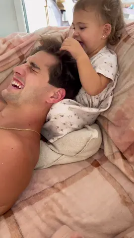 Poor daddy’s going to be bald soon 😂 #girldad #dadlife #toddlersoftiktok #daddydaughter #bestie #familytok #foryou