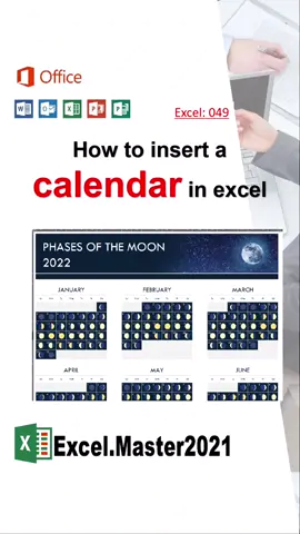 049 how to insert a calendar in excel #exceltips #exceltricks #excel_learning #tiktoklearn #sheets #spreadsheet #exceltutoriales #exceltutorial #dataanalysis #dataanalytics #excelpro #officersoftiktok #foryou