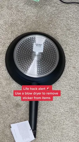 Use a blow dryer to remove sticker from items #lifehackstiktok #homehacks #hackslife