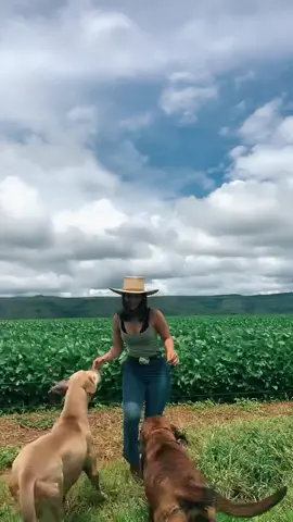 um com elas agora #cachorro #fazenda #trend