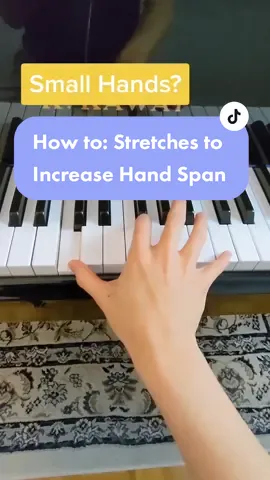 Remember to be gentle and don't stretch to the point of pain! #pianolesson #musiciansoftiktok #piano #beginnerpianolessons #pianopedagogy