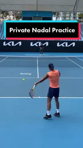Epic watching Rafa practice with no crowds, more clips to come on my IG. #tennis #tennisplayer #rafaelnadal #rafanadal #nadal #ausopen #fyp