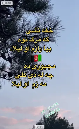 خفه نشی         گه مرگ نوه            بیا رازم او لیلا ،  مجبوری ده        چه له دی کلی              مه زم  او لیلا