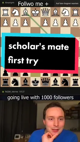 #scholarsmate #chess #chesstutorial #beginnerchess #chesslife #livestream #lichess #chess24 #tutorial #firsttry #followergame #fypage #fyp